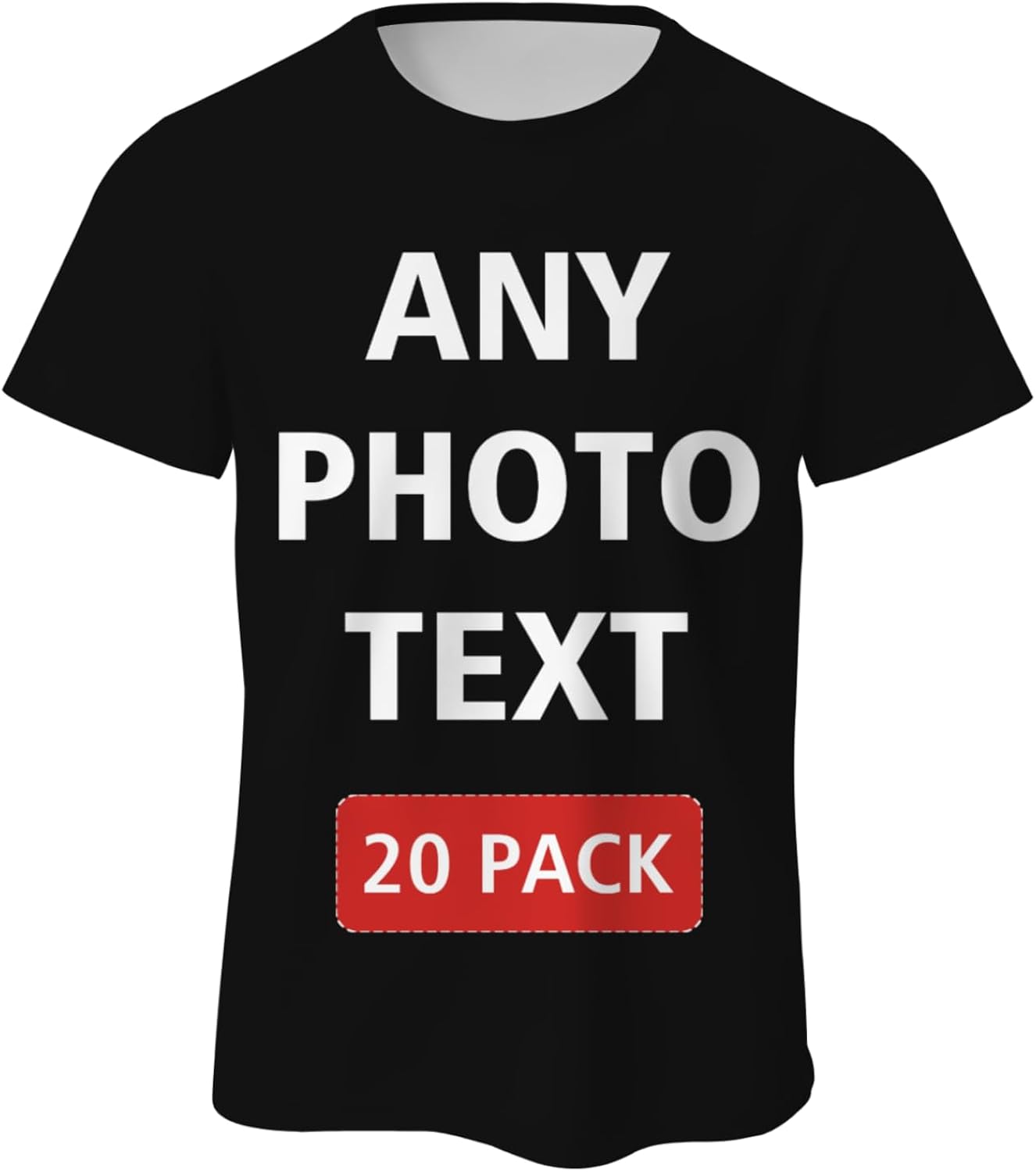 Custom T-Shirt Personalized Photos&Text Shirts All Over Print Short Sleeve Shirts for Men Women