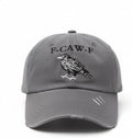 F-Caw-F Crow Hat,Adjustable Vintage Raven Embroidered Baseball Cap,for Men and Women
