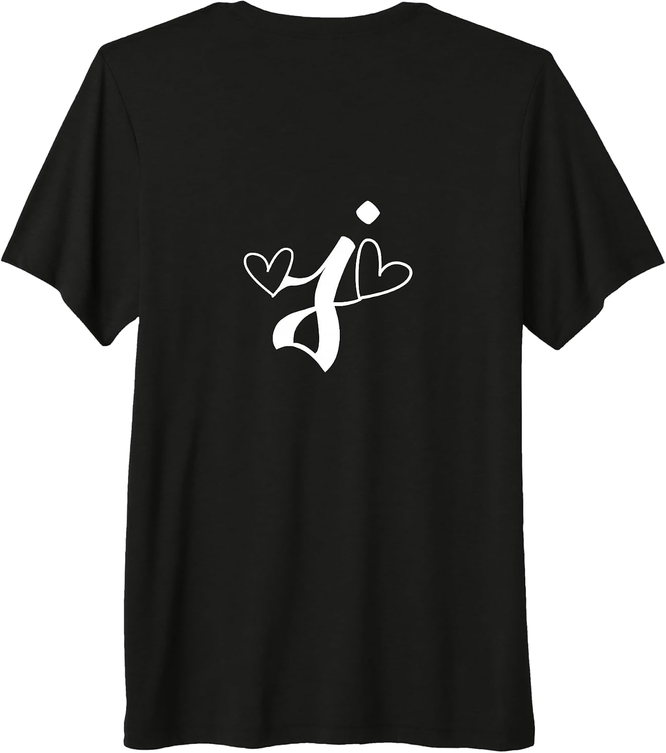 White Initial Letter J Heart Store