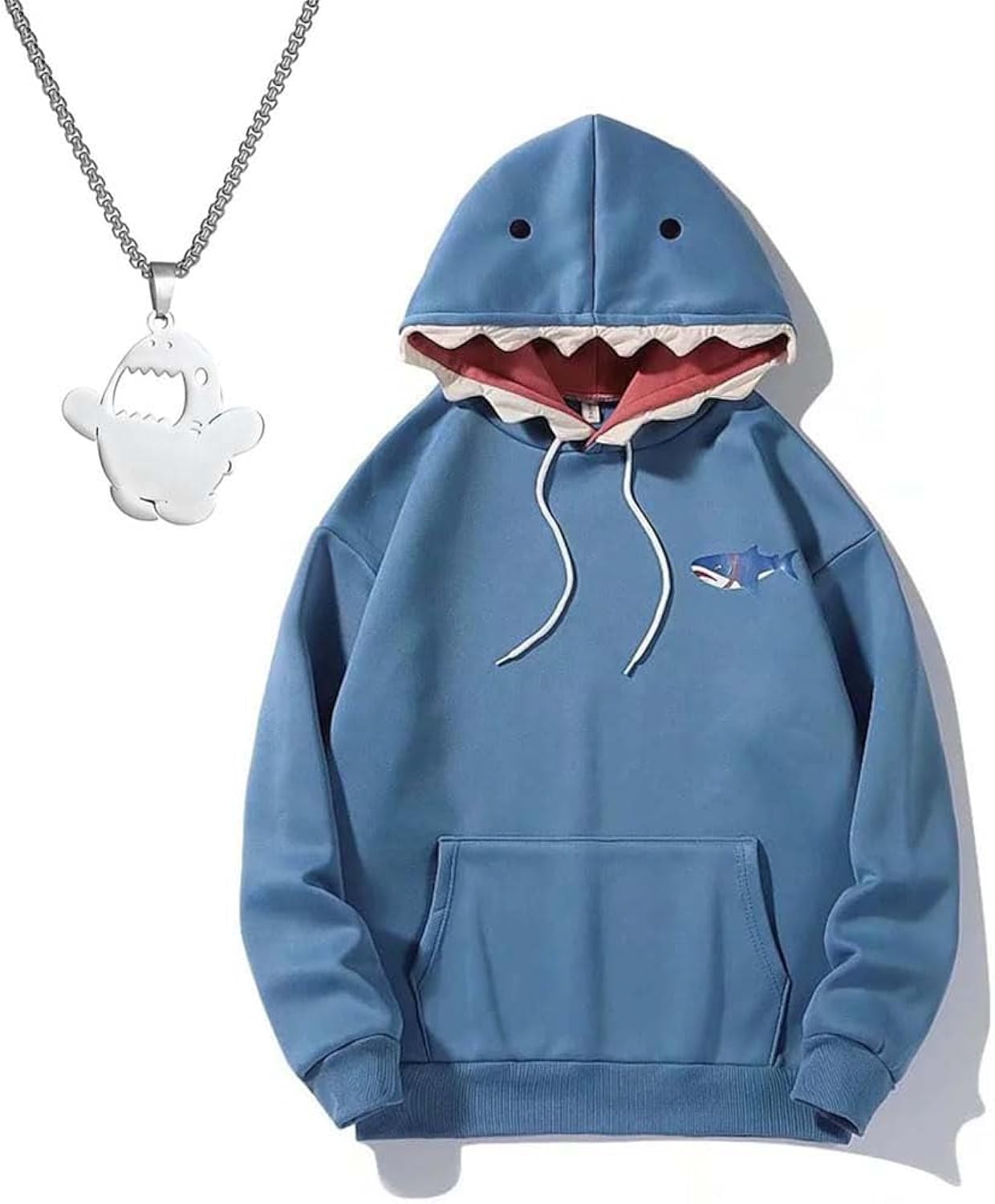 Shark Graphic Hoodie Unisex Sweatshirt Soft Cotton Blend Pullover Casual Streetwear Cute Shark Hoodie for Teens