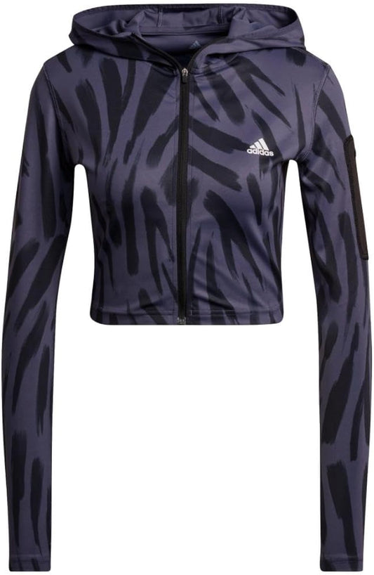 Women's Run Icon 3-bar All Over Print Running Long Sleeve