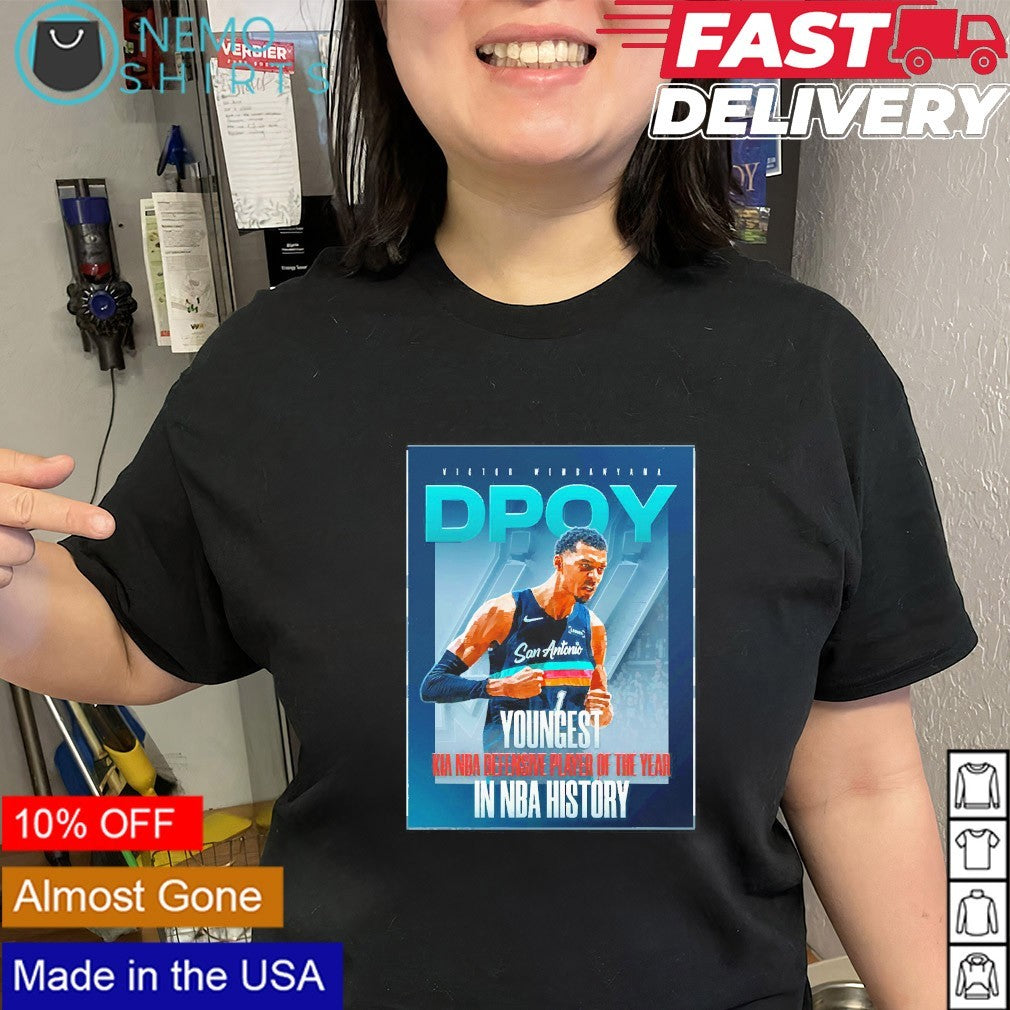 Victor Wembanyama defensive player of the year youngest in NBA history shirt