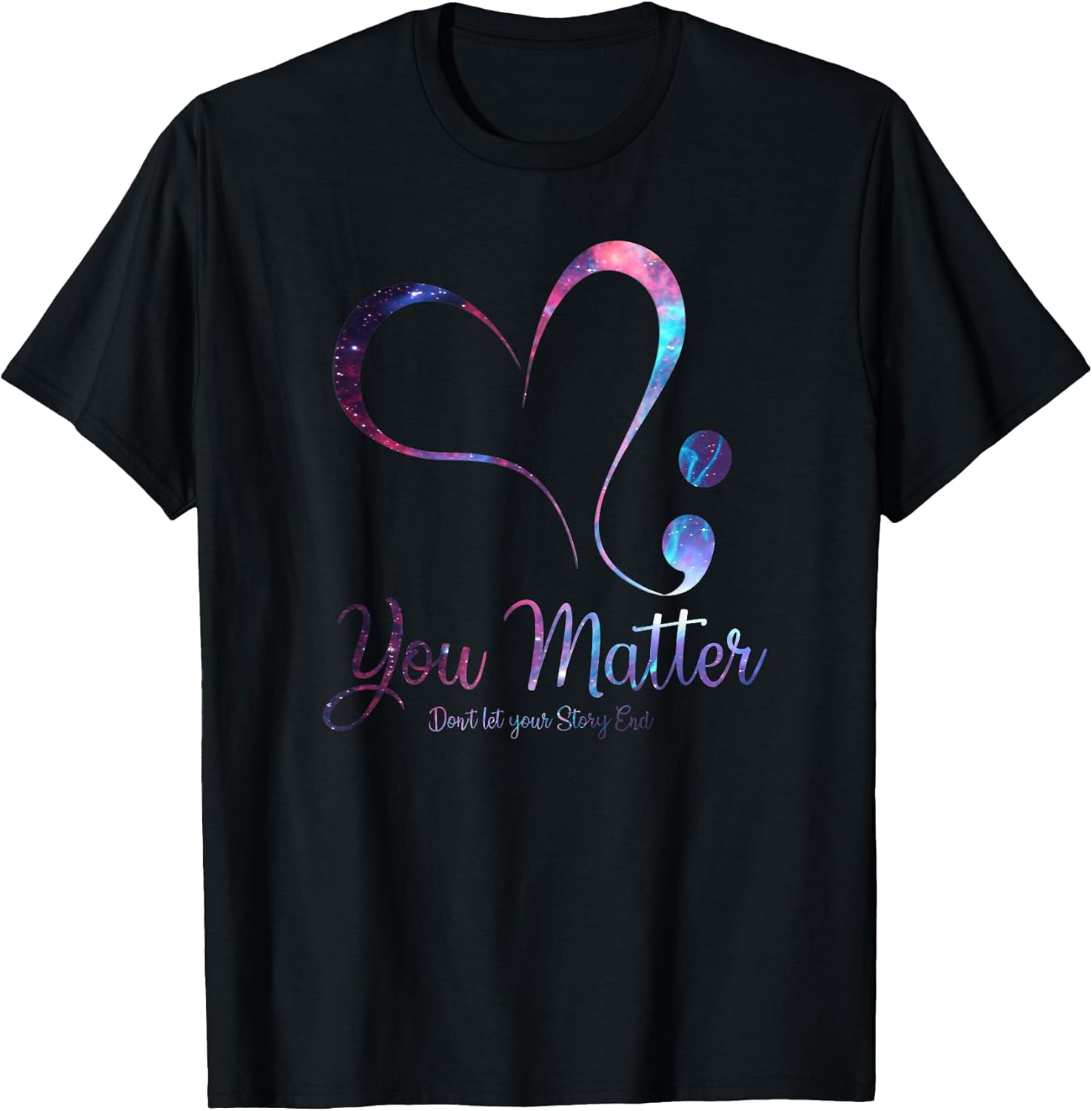 You Matter Awareness Heart Semicolon