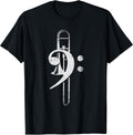 Vintage Trombone Bass Clef Trombonist T-Shirt