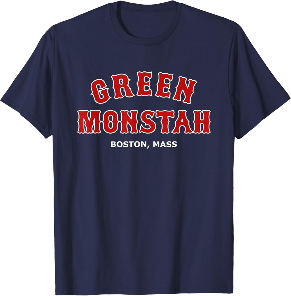 Green Monstah Funny Boston Mass New England Sports Pride T-Shirt