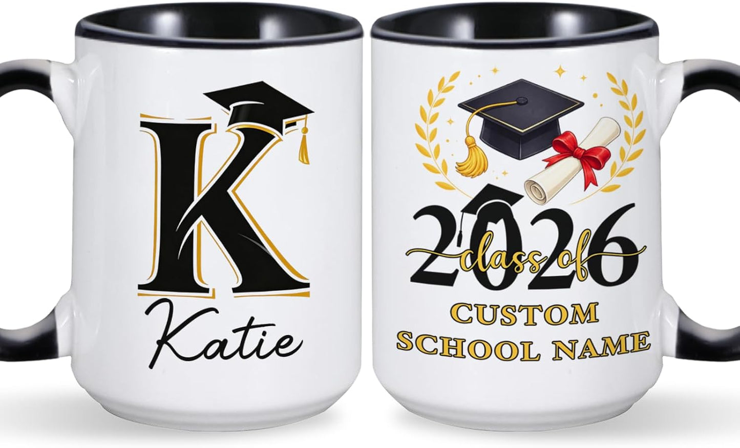 Personalized Graduation Mug with Name, Graduation Gifts for Graduate 2026 Her Him, Custom Class of 2026 Coffee Mug for Daughter Son, Senior Gift Keepsake for High School College Graduate (AA)