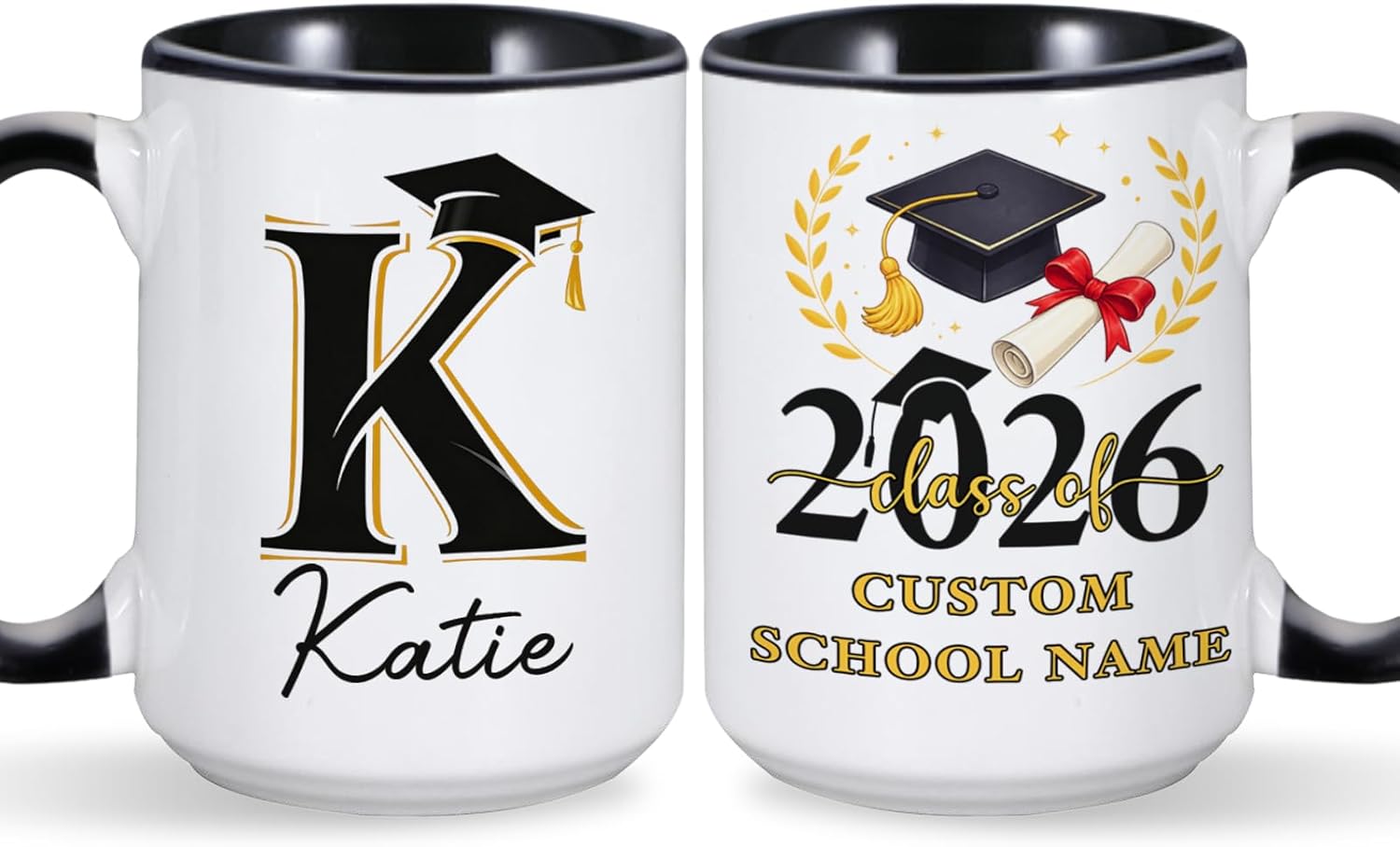 Personalized Graduation Mug with Name, Graduation Gifts for Graduate 2026 Her Him, Custom Class of 2026 Coffee Mug for Daughter Son, Senior Gift Keepsake for High School College Graduate (AA)