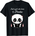 Just A Girl Who Loves Pandas BW T-Shirts