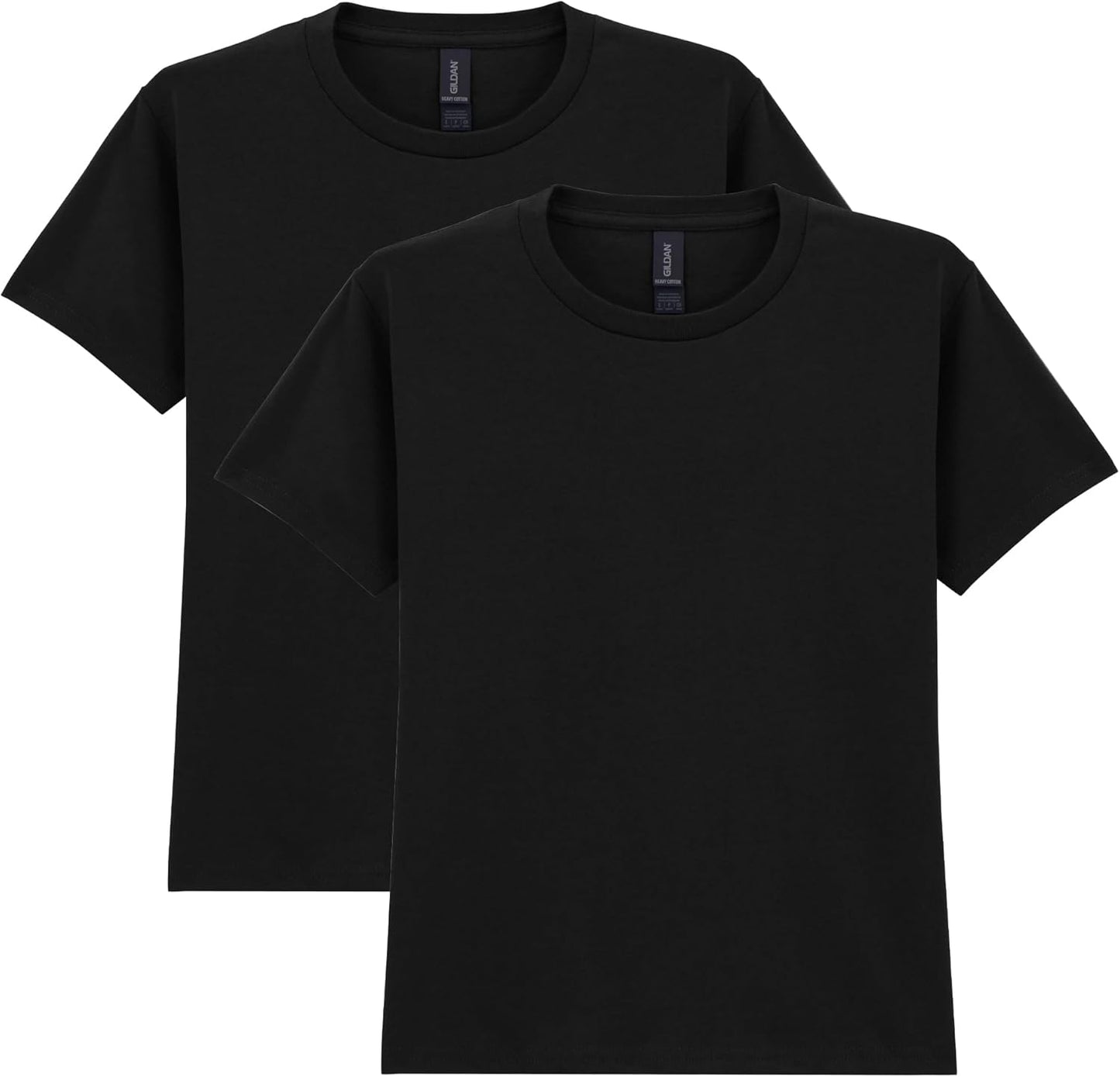 Unisex-Child Gildan Youth Heavy Cotton T-Shirt, Style G5000b, 2-Pack