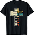 In Jesus' Name I Play Piano Christian Music Tshirt