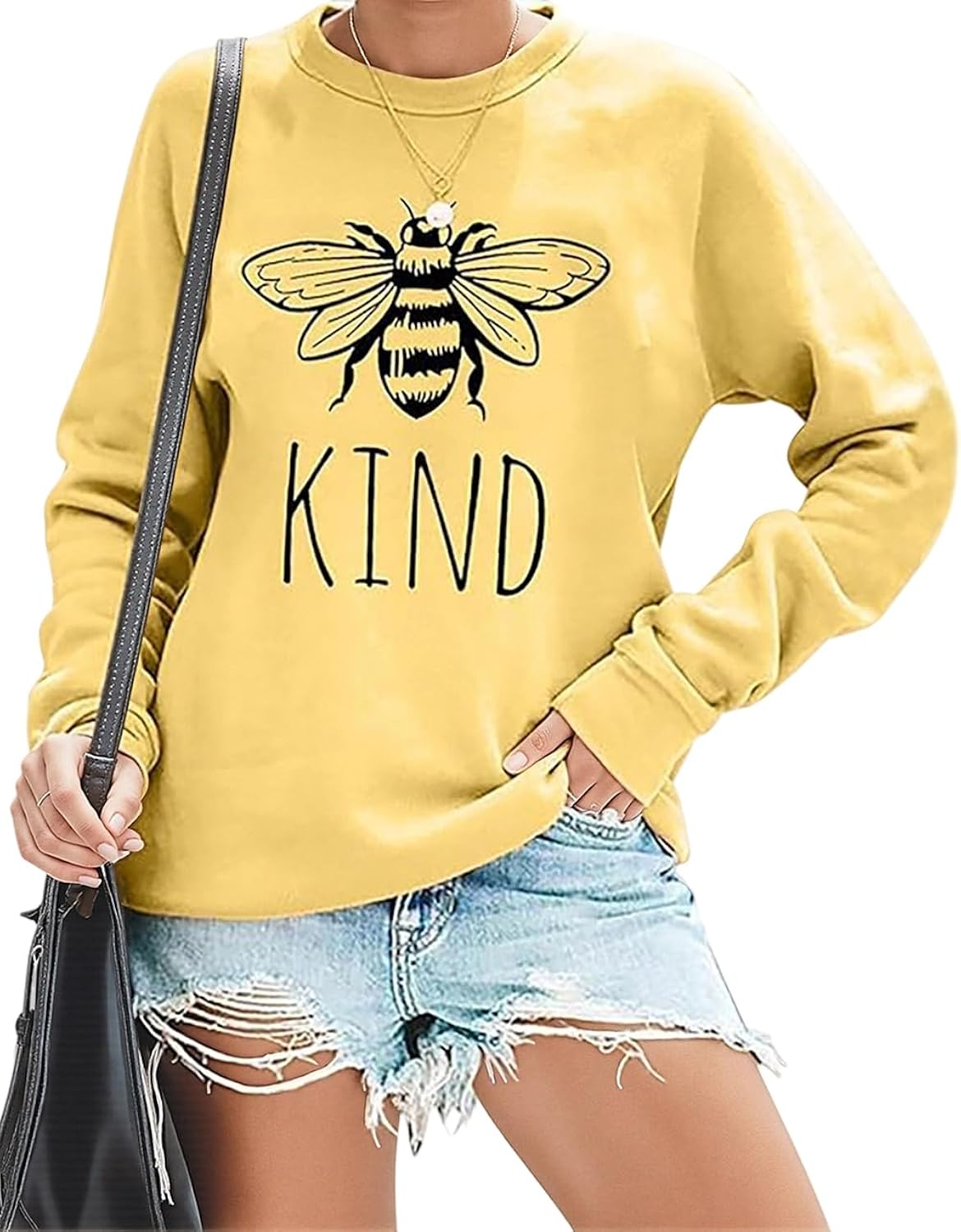 Bee Kind T Shirt Be kind Sweatshirt Women Funny Inspirational Lightweight Blouse