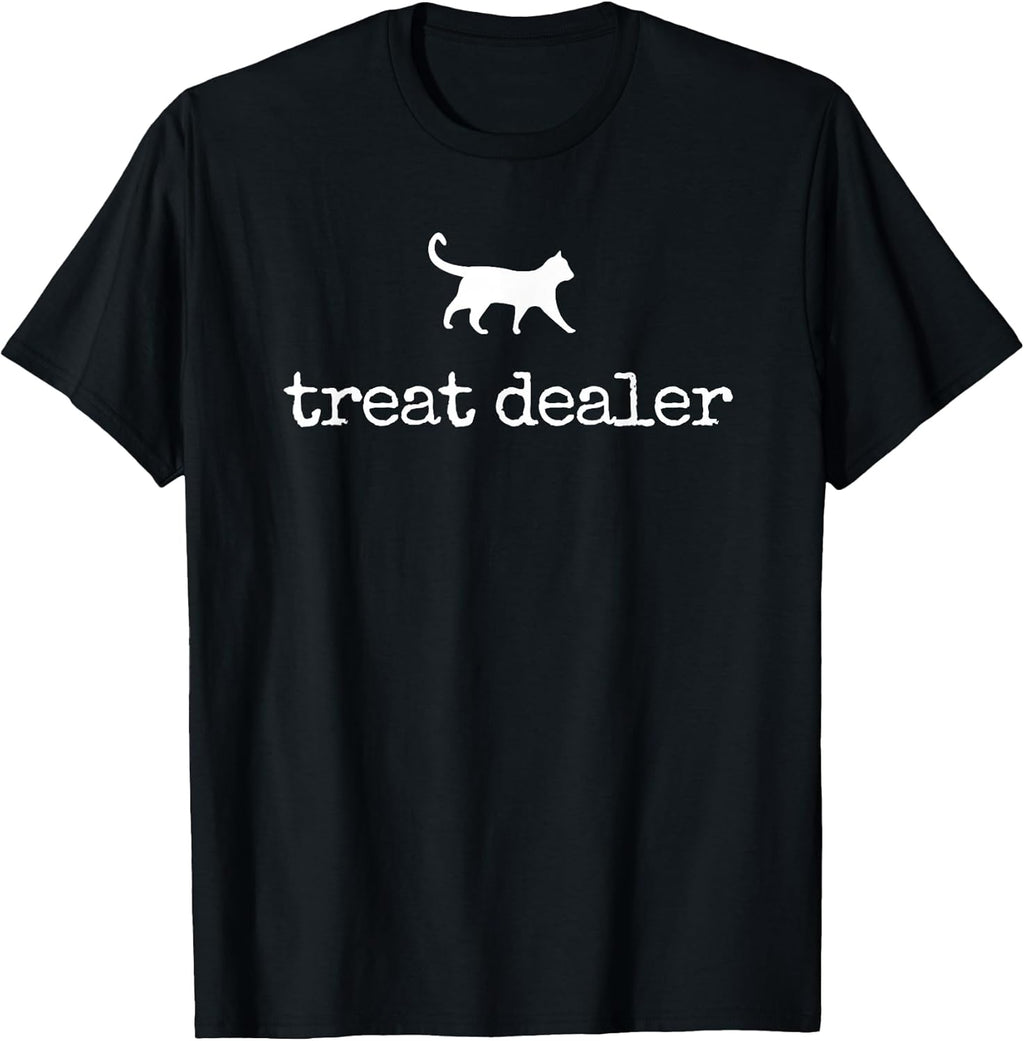 Cat Treat Dealer Cat Owner Cat Treats Vintage Cat Lover T-Shirt