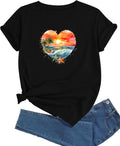 Women's T-Shirt Short Sleeve Crewneck Graphic Tees Printed Casual Summer Tops