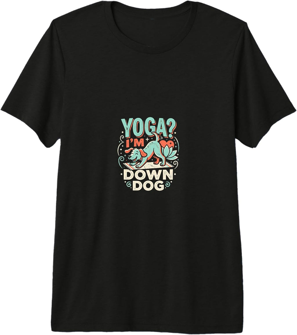 Yogi Mom Down Dog Humor Retro Yoga Mom