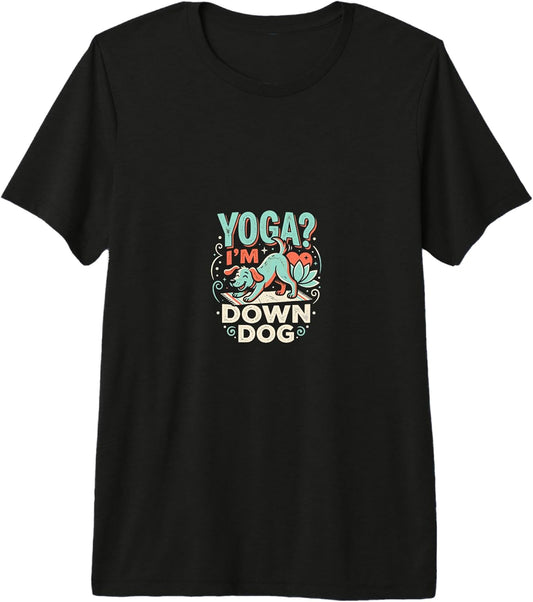 Yogi Mom Down Dog Humor Retro Yoga Mom