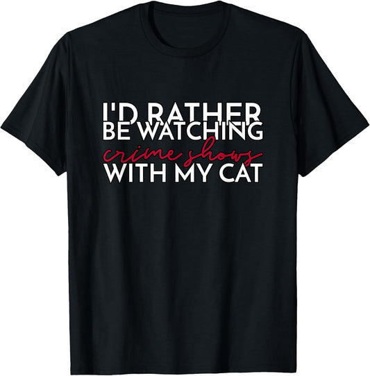Funny Dog Cat True Crime Shows Design