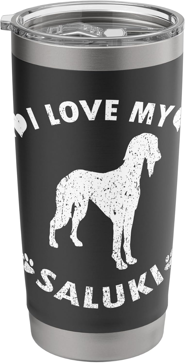 Saluki Dog Gifts I Love My Saluki Stainless Steel Insulated Tumbler