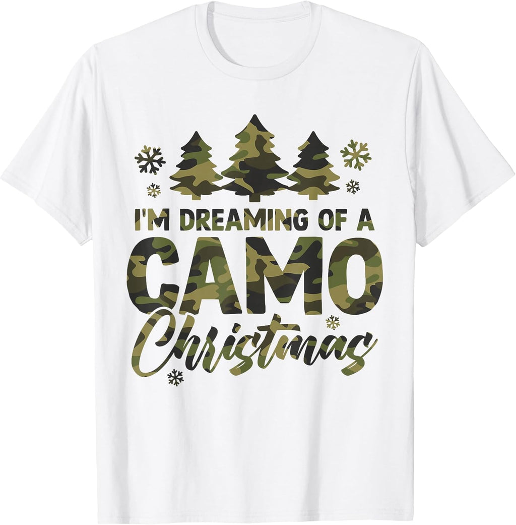 Retro I'm Dreaming Of A Camo Christmas Xmas Tree