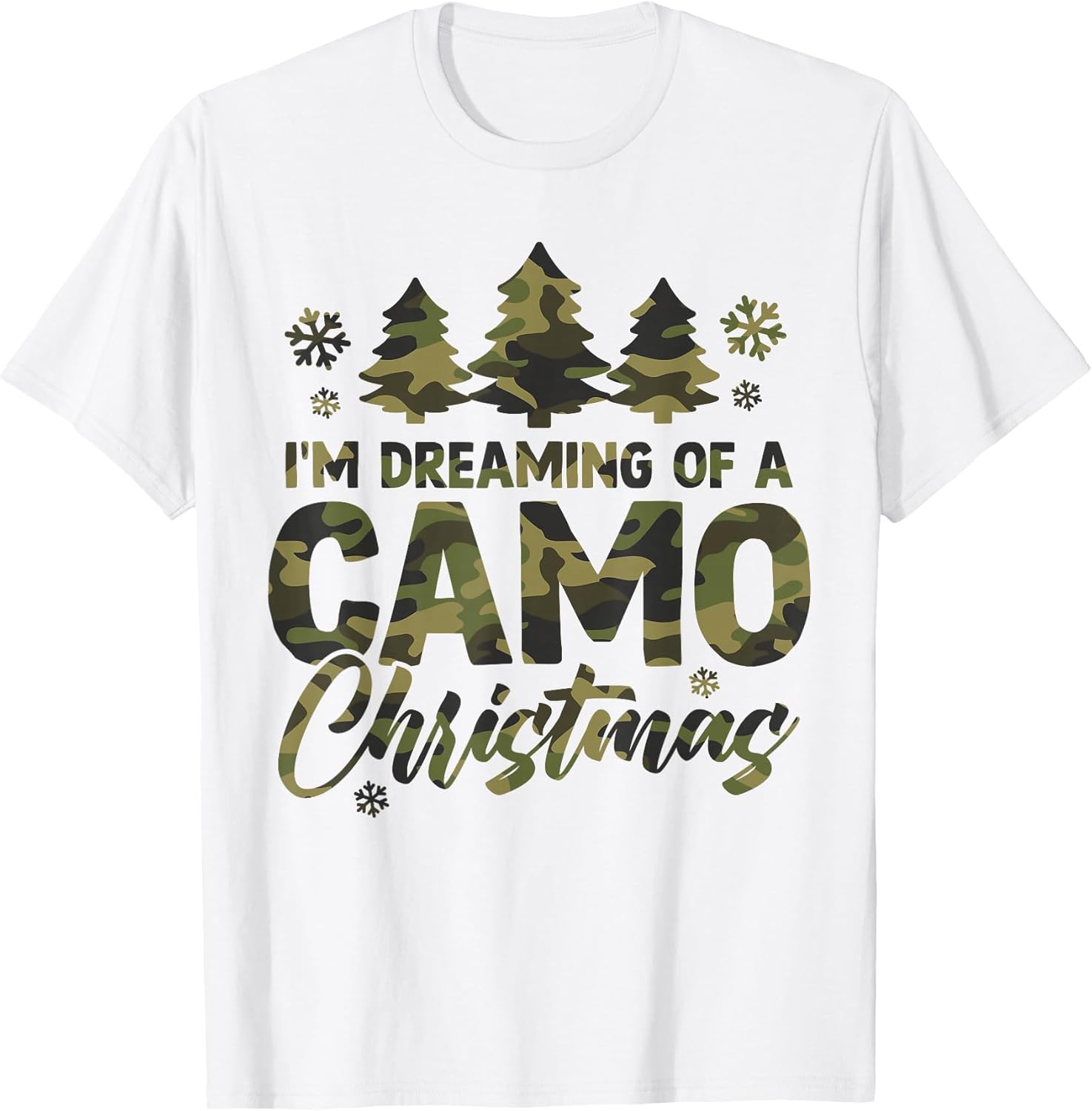Retro I'm Dreaming Of A Camo Christmas Xmas Tree