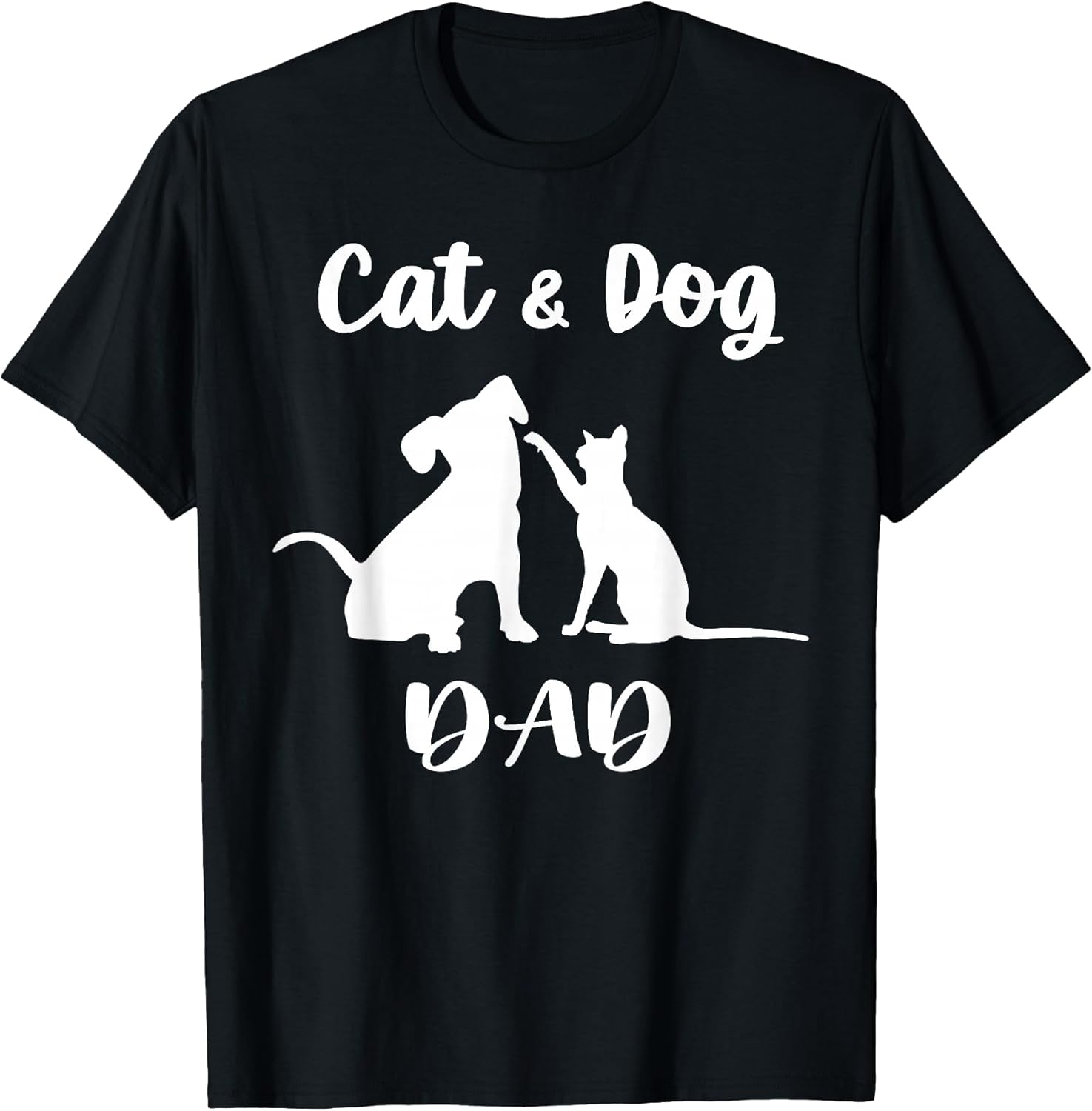 Cat and Dog Dad Shirt Pets Animals Lover Puppy for Men T-Shirt
