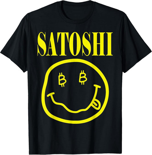 Satoshi Yellow Smile Face Tees
