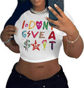 Y2K Baby Tees Graphic Crop Tops for Women Cropped Tshirt Summer Aesthetic Fairy Grunge Tops Clothes for Teen Girls