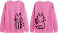 Cat Sweatshirts for Women Graphic Oversized Sweatshirt Funny Long Sleeve Shirt Cute Pullover Fleece Hoodie Tops