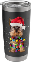 Yorkie Christmas Shirt Yorkie Dog Long Sleeve Tee Xmas Gift Stainless Steel Insulated Tumbler