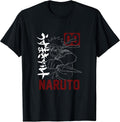 T-Shirt for Men - Anime Graphic with Kunai Kanji Design - Black, Short Sleeve, Size S