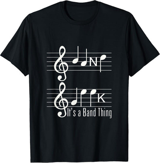 Musicians Band Geek Music Notes Spelling Funny T Shirt T-Shirt