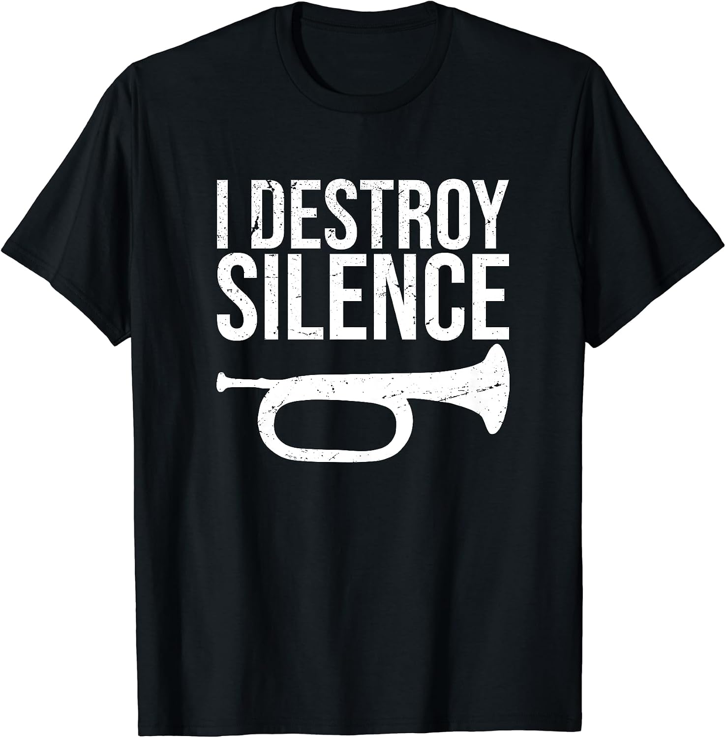 I Destroy Silence, Jazz Concert, Marching Band Funny Bugle T-Shirt