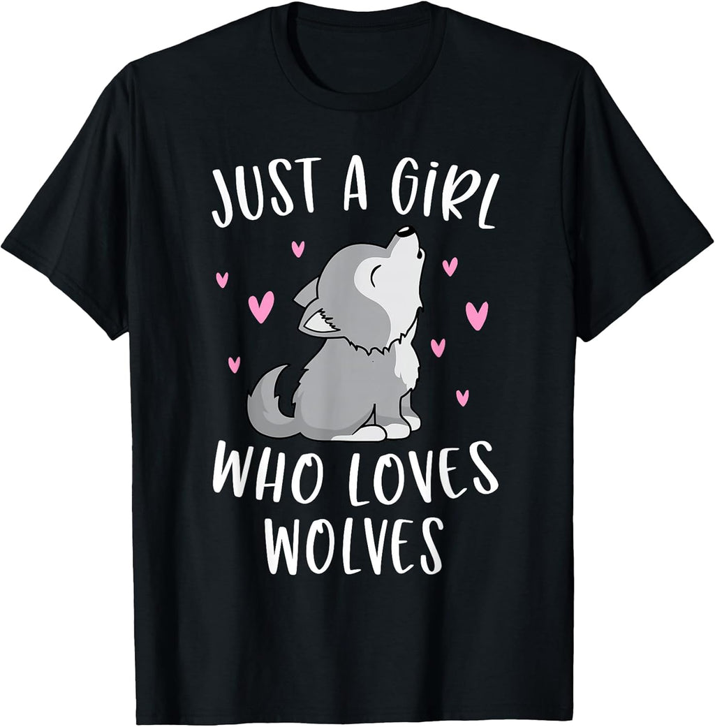 Funny Wolf Lovers Shirts For Girls