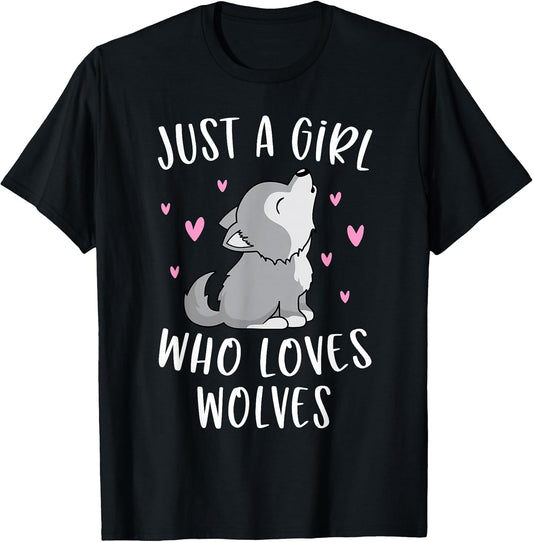 Funny Wolf Lovers Shirts For Girls