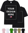 Custom T Shirts for Men Women, Personalized Shirts with Front & Back Print, Design Your Custom T-Shirt with Photo