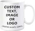 Custom Mug, Personalized Coffee Mug with Photo Text Logo, Customized Mugs Printed on Both Sides, 11oz Coffee Cup Ceramic Mug, Personalized Birthday Gifts for Men, Women, Mom, Dad, Friends (white)