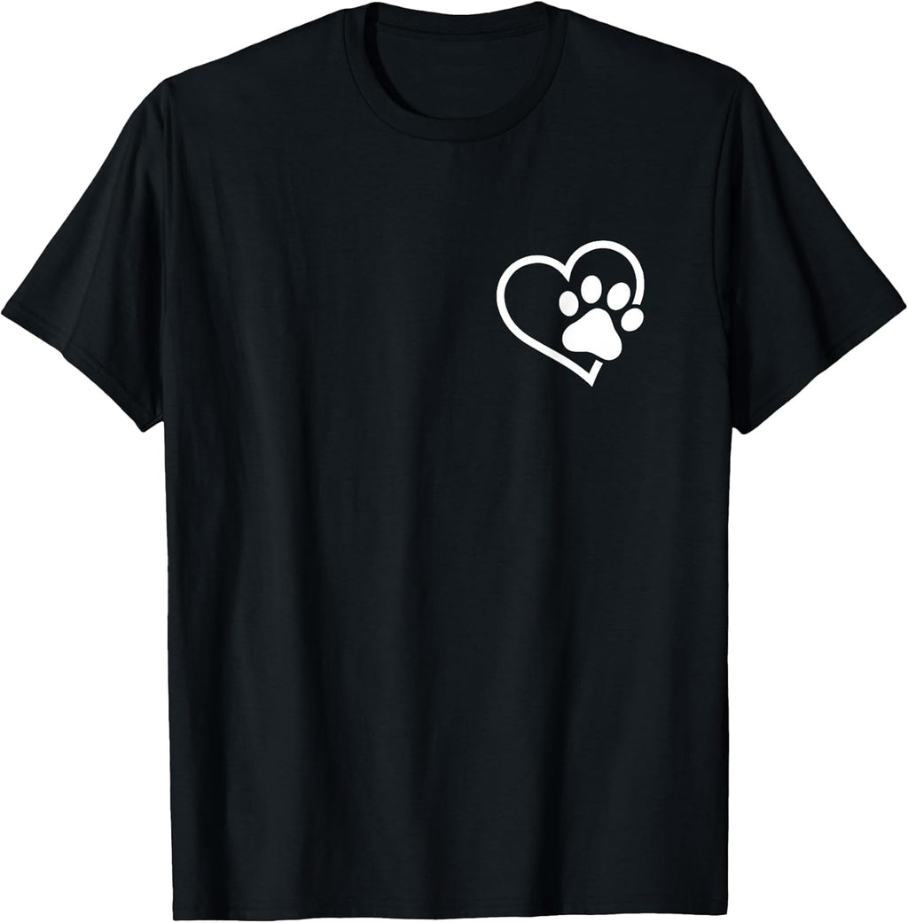 Heart with Paw for Cat or Dog Lovers T-Shirt