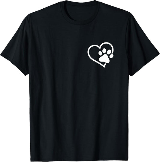 Heart with Paw for Cat or Dog Lovers T-Shirt