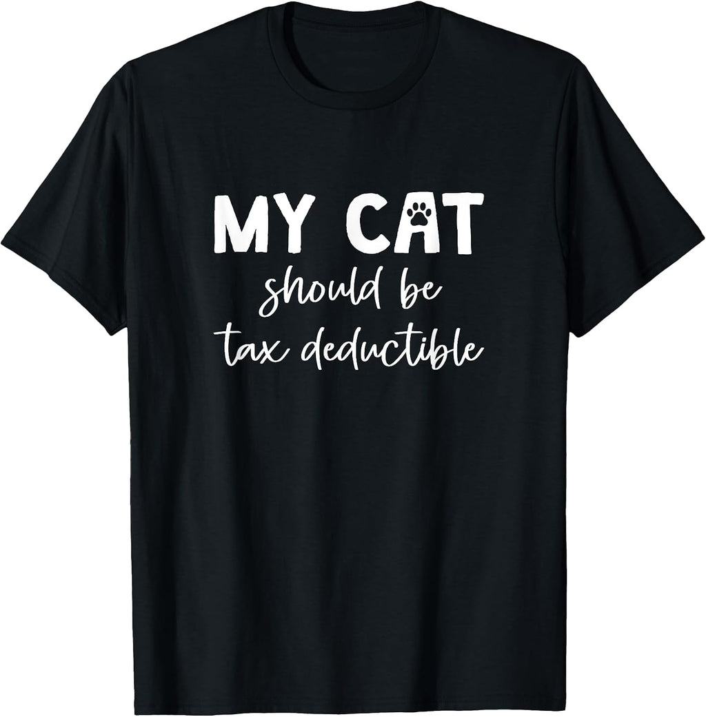 Funny Tax Season Apparel for Cat Owner