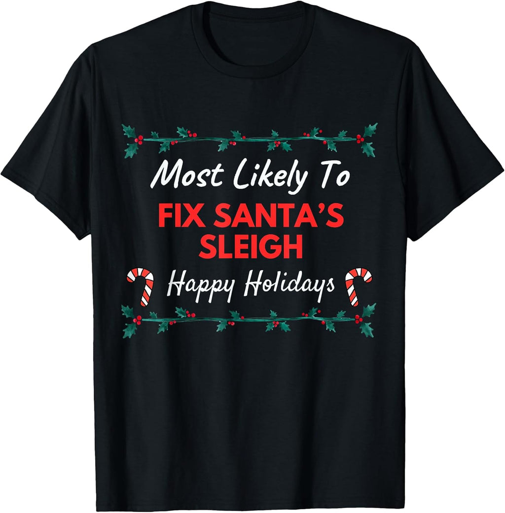 Cute Most Likely To Christmas Pajama Family Merch
