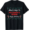 Cute Most Likely To Christmas Pajama Family Merch
