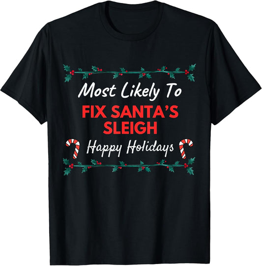 Cute Most Likely To Christmas Pajama Family Merch