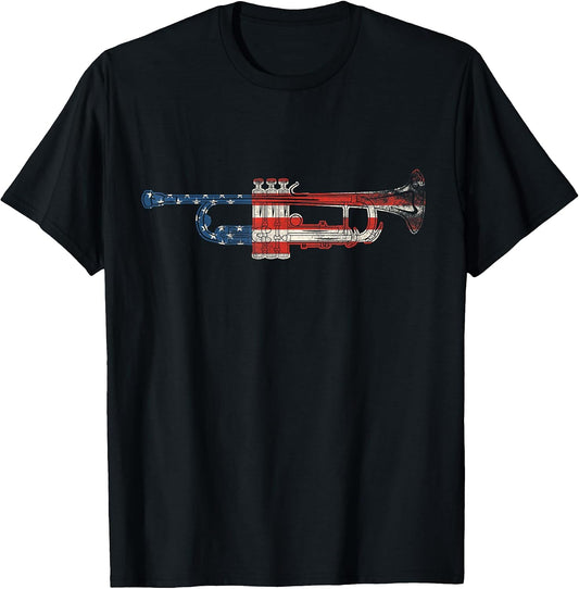 Trumpet Silhouette T shirt Love Jazz Player Music Gifts Band T-Shirt