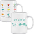LNOKRIM Positivi-Tea Mug, Positivity Self Affirmation Coffee Cup, Gift for Teacher Therapist Counselor, Positive Self-Talk Coffee Mug, 11 Oz Self Regulation Tea Cup