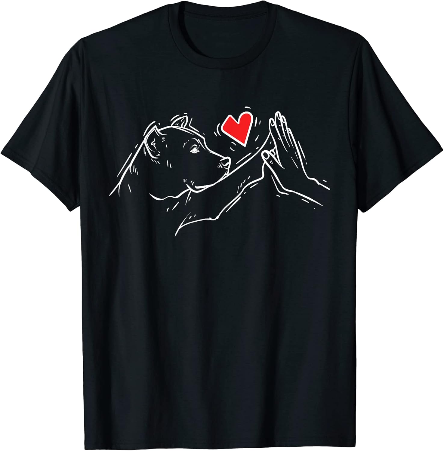 American Pitbull Terrier High Five Bully Mom Dad Dog Lover T-Shirt for Men Women Kids