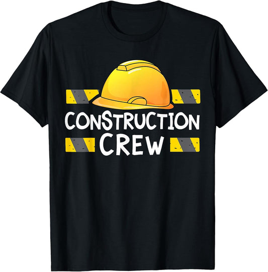 Boys Construction Crew Birthday Party Supplies Matching T-Shirt