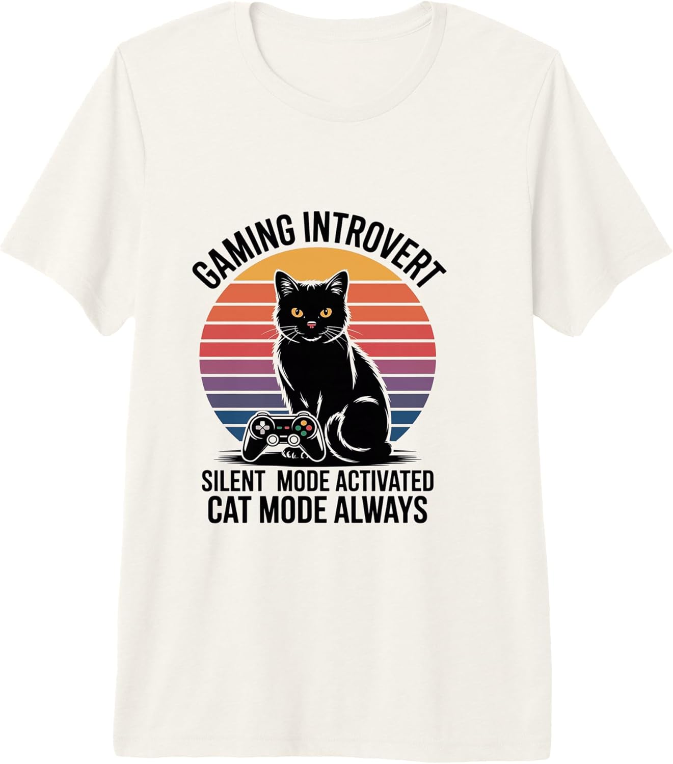Retro Cat Gamer Introvert