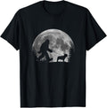 Bigfoot Walking Dog Frenchie Lovers Moon Halloween Tee Unisex T-shirt, Sweatshirt, Hoodie (1)