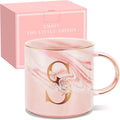 Uwingess Mothers Day Gifts for Mom, Birthday Gifts for Women, Initial Mug with Gift Box, Personalized Monogram Letter Coffee Mug for Mom Friend Sister Teacher Coworker
