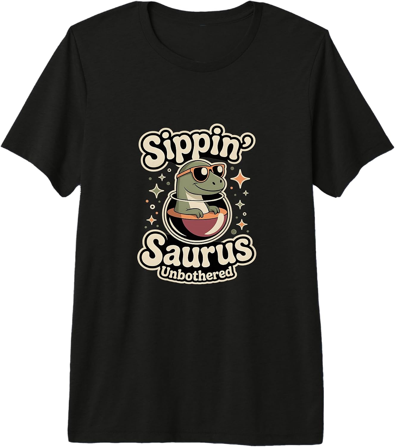 Relaxed Dinosaur Wine Lover Sippin