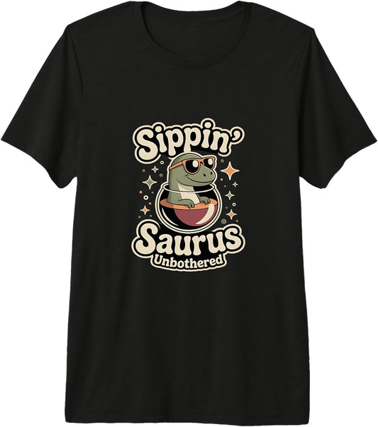 Relaxed Dinosaur Wine Lover Sippin